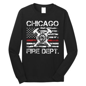 Custom Fire Department Thin Red Line Flag Personalize City Or State Long Sleeve Shirt