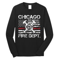 Custom Fire Department Thin Red Line Flag Personalize City Or State Long Sleeve Shirt