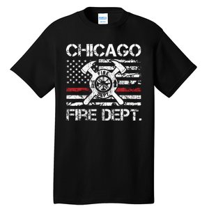 Custom Fire Department Thin Red Line Flag Personalize City Or State Tall T-Shirt