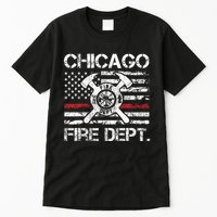 Custom Fire Department Thin Red Line Flag Personalize City Or State Tall T-Shirt