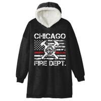 Custom Fire Department Thin Red Line Flag Personalize City Or State Hooded Wearable Blanket