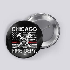 Custom Fire Department Thin Red Line Flag Personalize City Or State Button