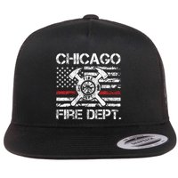 Custom Fire Department Thin Red Line Flag Personalize City Or State Flatbill Hat