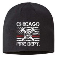 Custom Fire Department Thin Red Line Flag Personalize City Or State Sustainable Beanie