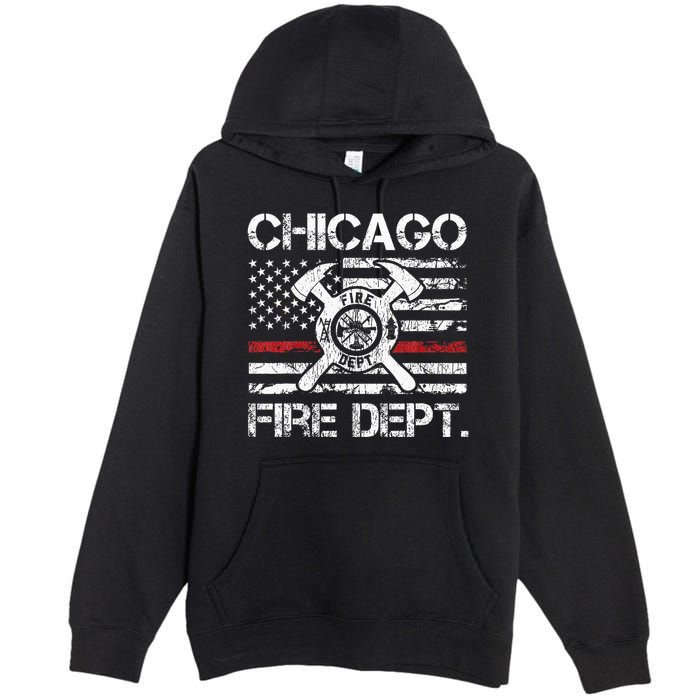 Custom Fire Department Thin Red Line Flag Personalize City Or State Premium Pullover Hoodie