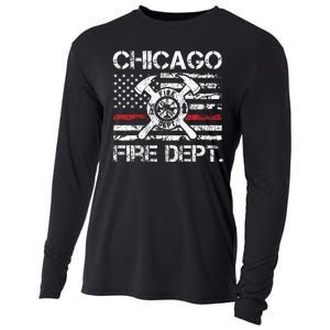 Custom Fire Department Thin Red Line Flag Personalize City Or State Cooling Performance Long Sleeve Crew