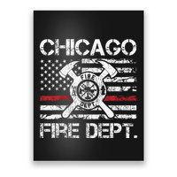 Custom Fire Department Thin Red Line Flag Personalize City Or State Poster