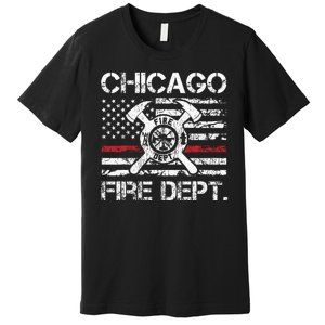 Custom Fire Department Thin Red Line Flag Personalize City Or State Premium T-Shirt