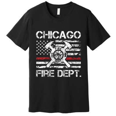 Custom Fire Department Thin Red Line Flag Personalize City Or State Premium T-Shirt