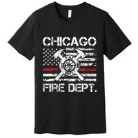 Custom Fire Department Thin Red Line Flag Personalize City Or State Premium T-Shirt