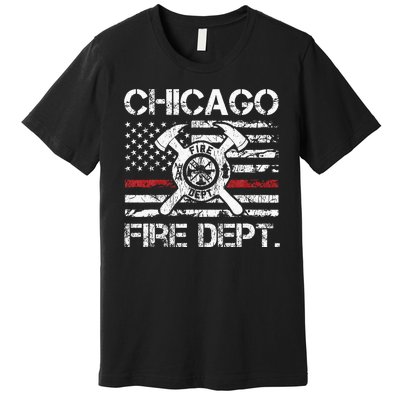 Custom Fire Department Thin Red Line Flag Personalize City Or State Premium T-Shirt