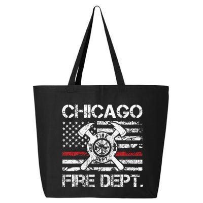 Custom Fire Department Thin Red Line Flag Personalize City Or State 25L Jumbo Tote