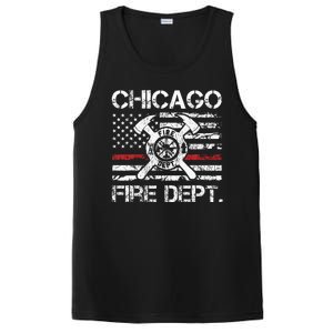 Custom Fire Department Thin Red Line Flag Personalize City Or State PosiCharge Competitor Tank