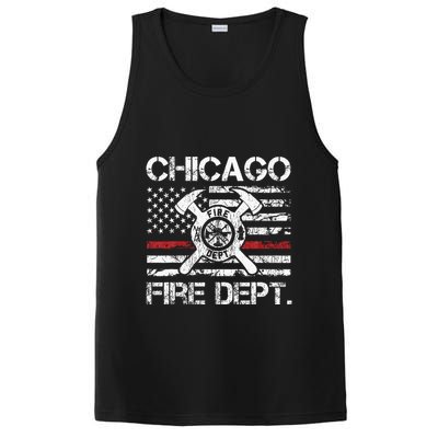 Custom Fire Department Thin Red Line Flag Personalize City Or State PosiCharge Competitor Tank