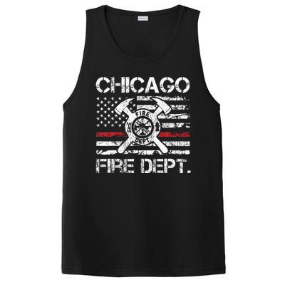 Custom Fire Department Thin Red Line Flag Personalize City Or State PosiCharge Competitor Tank