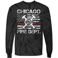 Custom Fire Department Thin Red Line Flag Personalize City Or State Tie-Dye Long Sleeve Shirt