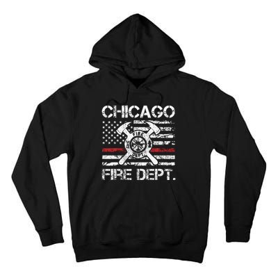 Custom Fire Department Thin Red Line Flag Personalize City Or State Tall Hoodie