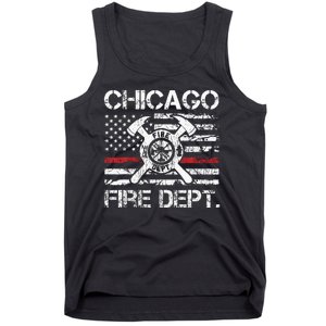 Custom Fire Department Thin Red Line Flag Personalize City Or State Tank Top