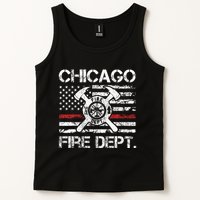 Custom Fire Department Thin Red Line Flag Personalize City Or State Tank Top