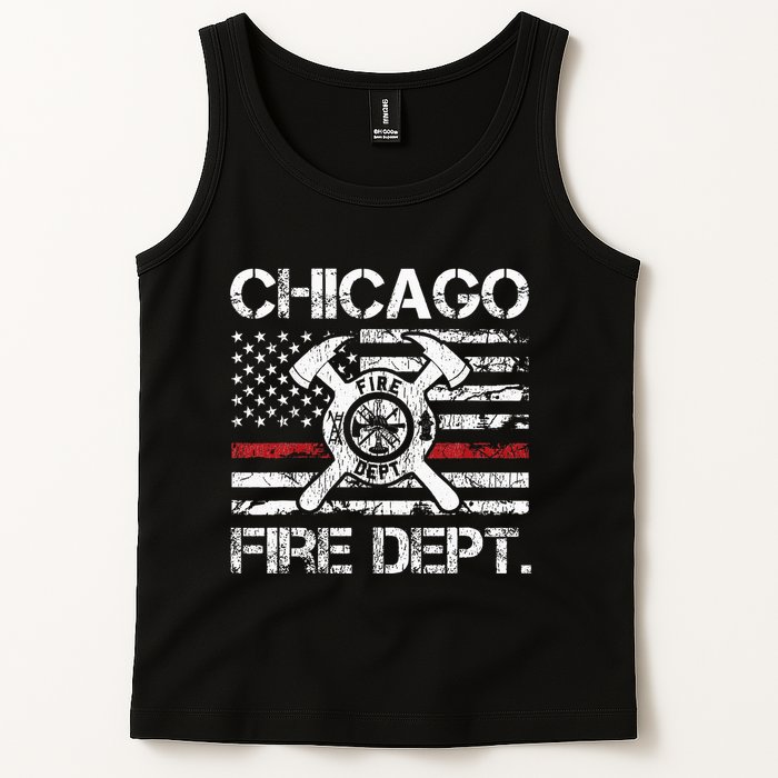Custom Fire Department Thin Red Line Flag Personalize City Or State Tank Top