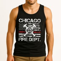 Custom Fire Department Thin Red Line Flag Personalize City Or State Tank Top