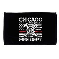 Custom Fire Department Thin Red Line Flag Personalize City Or State Microfiber Hand Towel