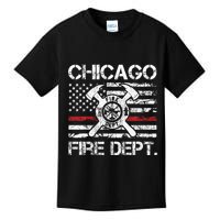 Custom Fire Department Thin Red Line Flag Personalize City Or State Kids T-Shirt