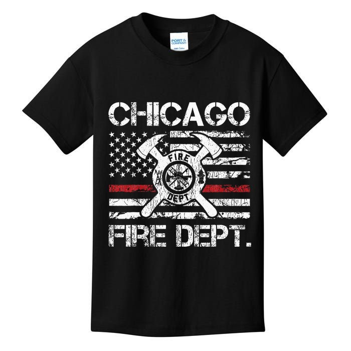 Custom Fire Department Thin Red Line Flag Personalize City Or State Kids T-Shirt