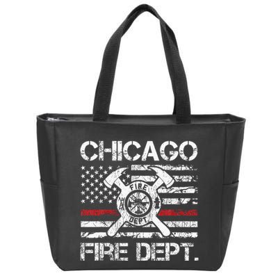 Custom Fire Department Thin Red Line Flag Personalize City Or State Zip Tote Bag