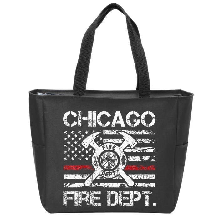Custom Fire Department Thin Red Line Flag Personalize City Or State Zip Tote Bag