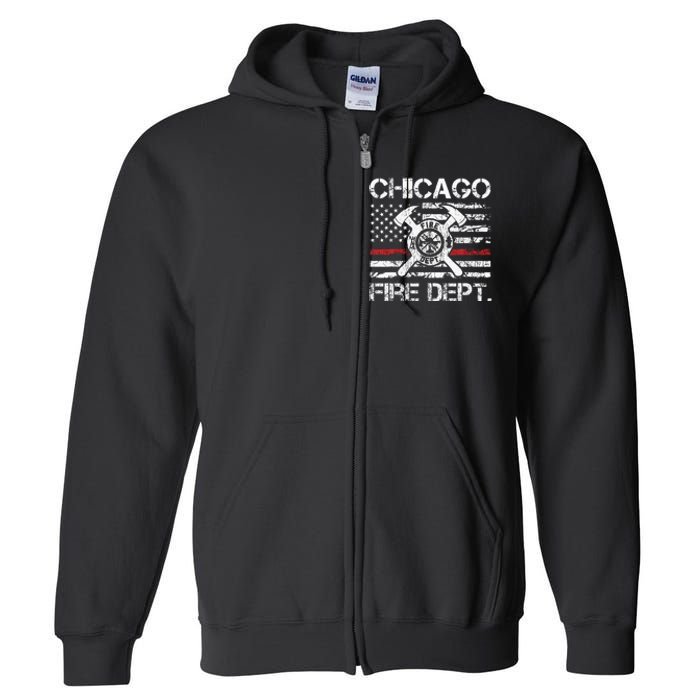 Custom Fire Department Thin Red Line Flag Personalize City Or State Full Zip Hoodie