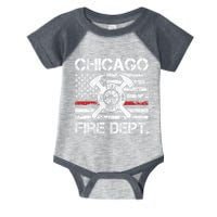 Custom Fire Department Thin Red Line Flag Personalize City Or State Infant Baby Jersey Bodysuit