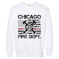 Custom Fire Department Thin Red Line Flag Personalize City Or State Garment-Dyed Sweatshirt