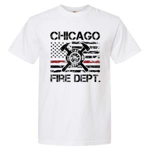 Custom Fire Department Thin Red Line Flag Personalize City Or State Garment-Dyed Heavyweight T-Shirt