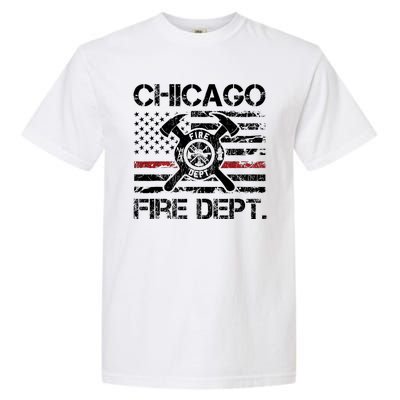 Custom Fire Department Thin Red Line Flag Personalize City Or State Garment-Dyed Heavyweight T-Shirt