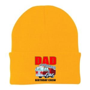 Cute Funny Dad Birthday Crew Firetruck Knit Cap Winter Beanie