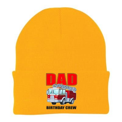 Cute Funny Dad Birthday Crew Firetruck Knit Cap Winter Beanie