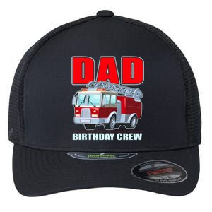 Cute Funny Dad Birthday Crew Firetruck Flexfit Unipanel Trucker Cap