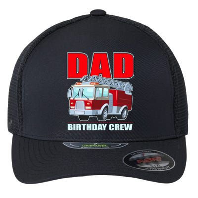 Cute Funny Dad Birthday Crew Firetruck Flexfit Unipanel Trucker Cap