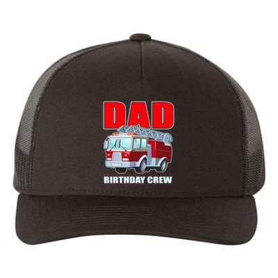 Cute Funny Dad Birthday Crew Firetruck Yupoong Adult 5-Panel Trucker Hat