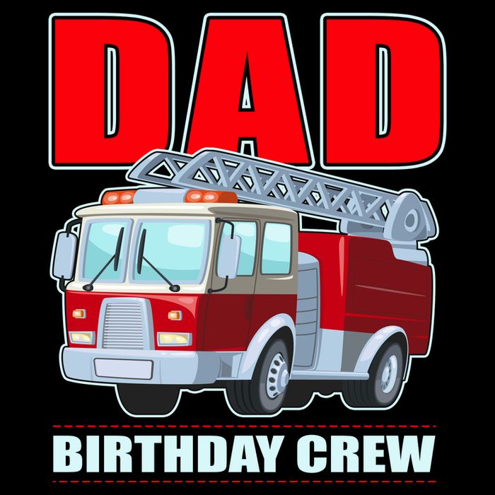 Cute Funny Dad Birthday Crew Firetruck Bucket Hat