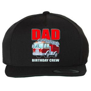 Cute Funny Dad Birthday Crew Firetruck Wool Snapback Cap