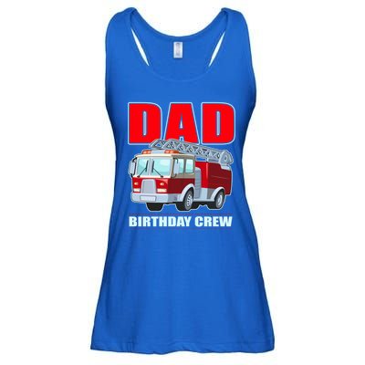 Cute Funny Dad Birthday Crew Firetruck Ladies Essential Flowy Tank
