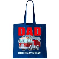 Cute Funny Dad Birthday Crew Firetruck Tote Bag