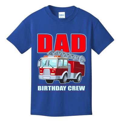 Cute Funny Dad Birthday Crew Firetruck Kids T-Shirt