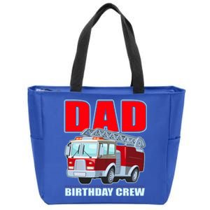 Cute Funny Dad Birthday Crew Firetruck Zip Tote Bag