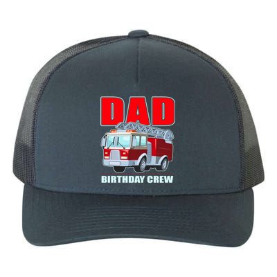 Cute Funny Dad Birthday Crew Firetruck Yupoong Adult 5-Panel Trucker Hat