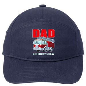 Cute Funny Dad Birthday Crew Firetruck 7-Panel Snapback Hat