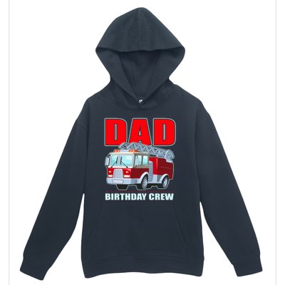 Cute Funny Dad Birthday Crew Firetruck Urban Pullover Hoodie