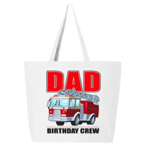 Cute Funny Dad Birthday Crew Firetruck 25L Jumbo Tote